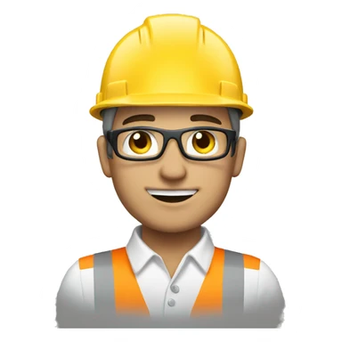 Civil engineer with white helmet  sticker