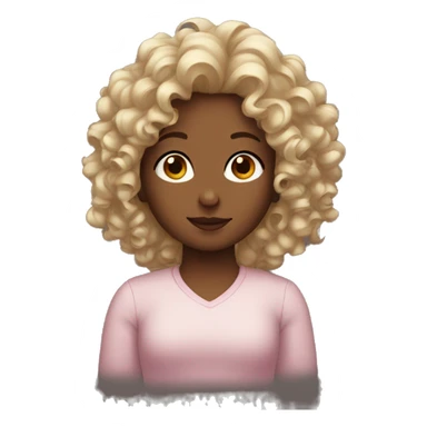 a girl with curls sticker