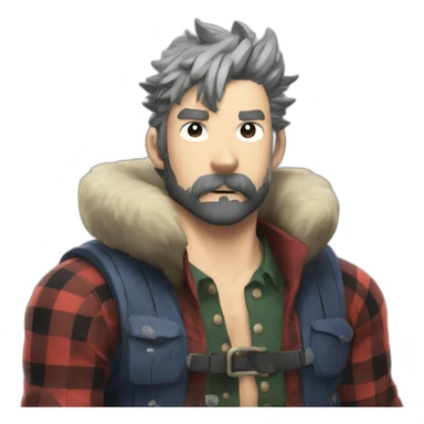 lumberjack in my hero academia sticker