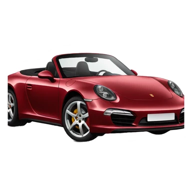 Dark red Porsche cabriolet  sticker