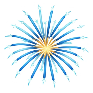light blue fireworks sticker