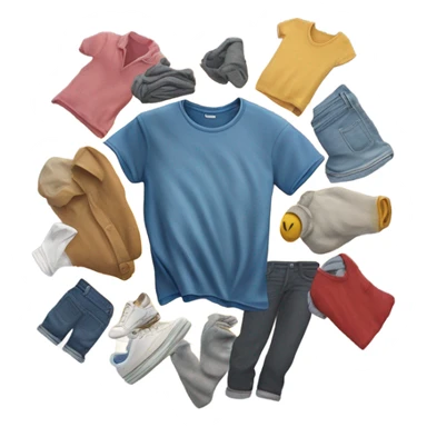 hand dropping clothes in pile sticker