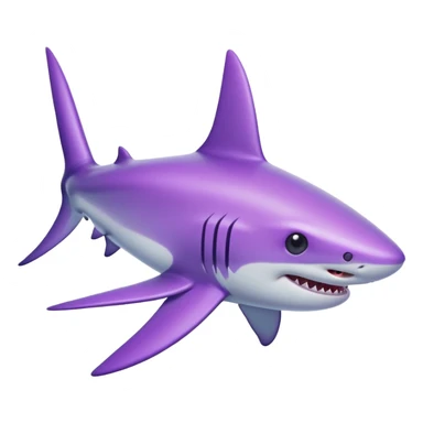 violet shark sticker