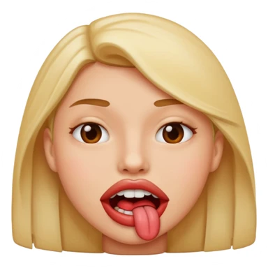 lip bite emoji sticker