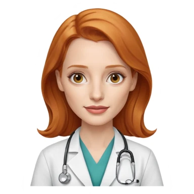 Jessica Chastain, as a dcotor sticker