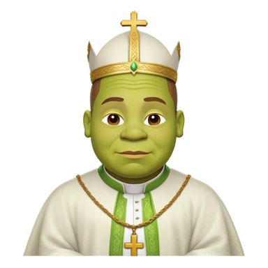 Shrek in church clothes as a priest sticker
