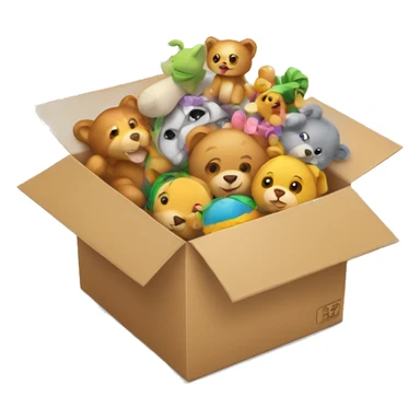 box full of toys sticker
