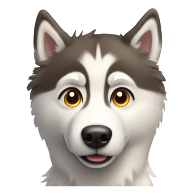 Curious brownish husky sticker