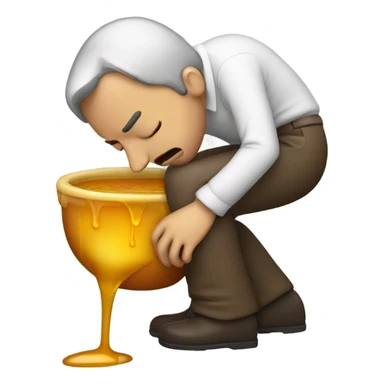 throwing up brown honey  sticker