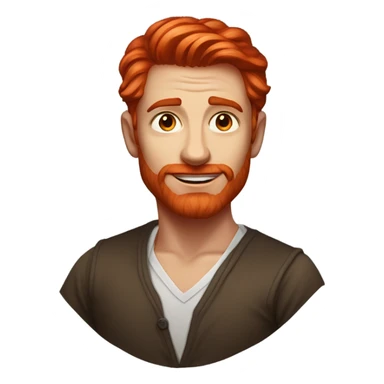 men red hair sticker