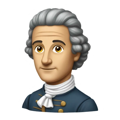jean-jacques rousseau, young philosopher sticker