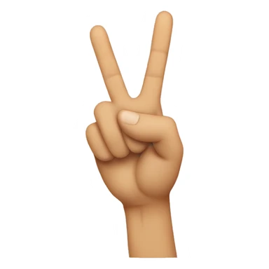 Peace sign with thumb sticking out sticker