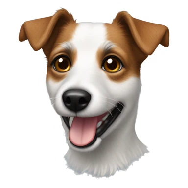 Hairy jack russel dog  sticker