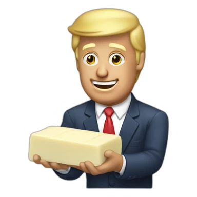 Trump picking up soap bar sticker