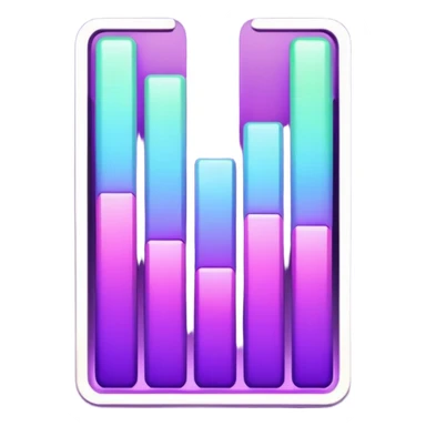 Purple Upward bar chart with a glow effect sticker