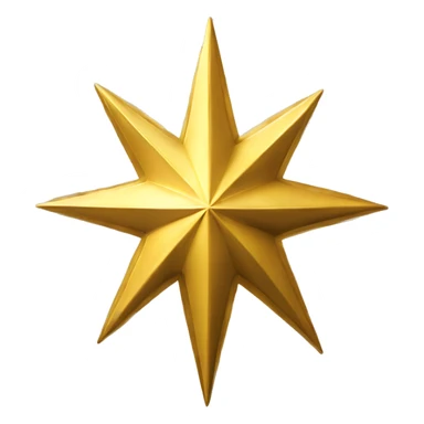 northern star spiky gold sticker