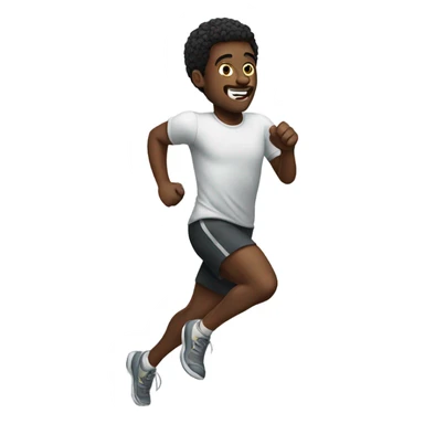 A black man running sticker