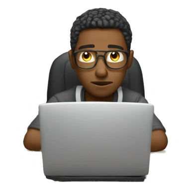 a very tired programmer working at his desk sticker