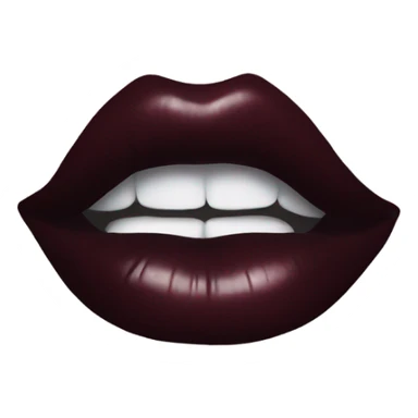 dark burgundy lipstick kiss print sticker
