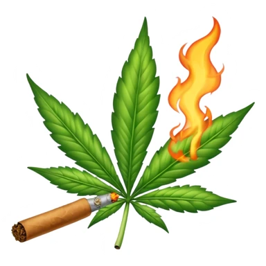 marihuana joint lit sticker