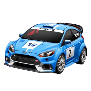 Ford Focus RS WRC best view with some redgrafics sticker