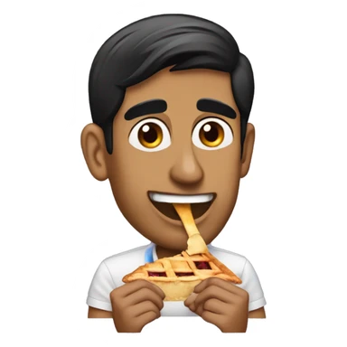 rishi sunak eating a pie sticker