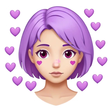 Corazones color lila sticker