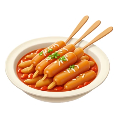 cartoon tteokbokki, cute, playful sticker