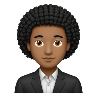 my best friend diego, he's black, square shaped head, curly hair, and nicely build posterior sticker