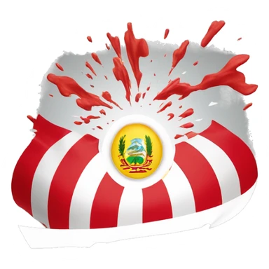 Peru flag explosión sticker