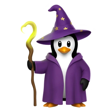 Penguin Wizard sticker