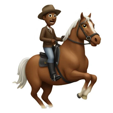 Horse riding a worm sticker