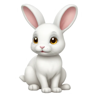 a cute little white couqette rabbit sticker