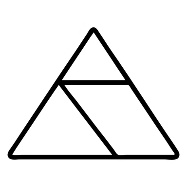 outlined square pyramid icon sticker