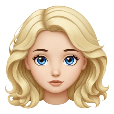 brown eyes black wavy hair girl and blonde hair with blue eyes girl emojis sticker
