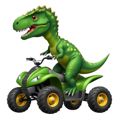 Dinosaur riding Atv  sticker