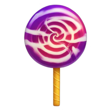 Big lollipop with cap and smoke a hookah sticker