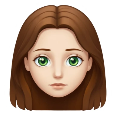 Im not pale but I'm whoite  I have greenish blue hazel eyes I have brown long hair middle part  sticker