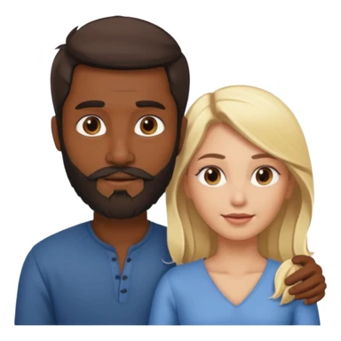 Indian man with beard holding naked blonde woman sticker