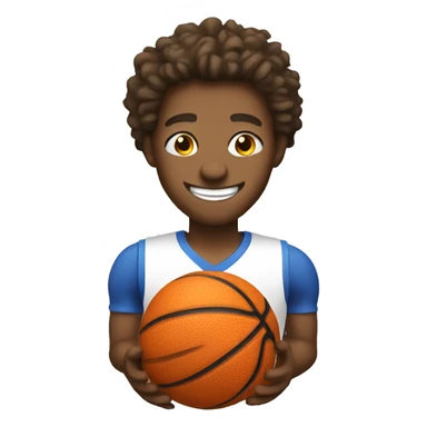 Basket ball smiling sticker