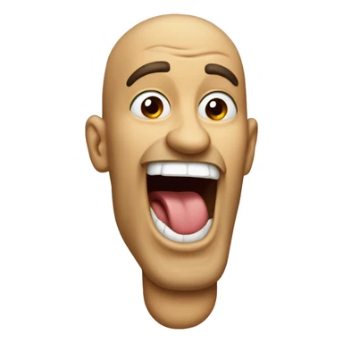 Man sticking his tongue out sticker