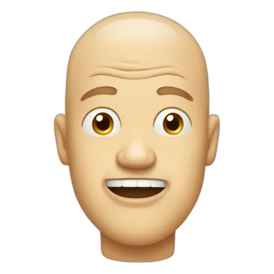 bald man with mayonnaise in mouth dripping sticker