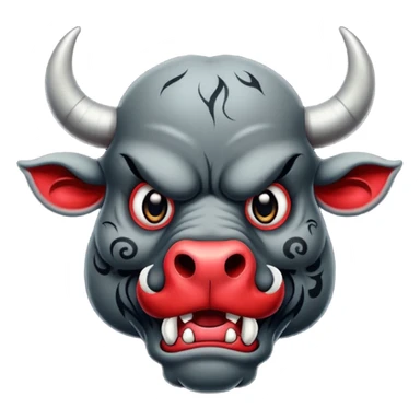 ''tattooed''-scary-looking-bulls with-heavy-face-tattoes sticker