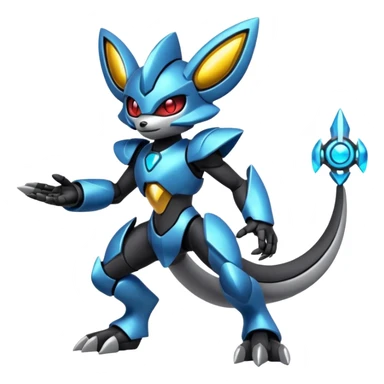 Futuristic Protogen-Fakémon-Pokémon-creature-fusion (full body) sticker
