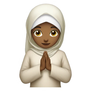 Create a Muslim girl praying  sticker