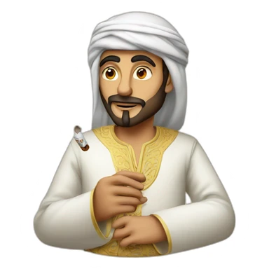 arab prince smoking sticker