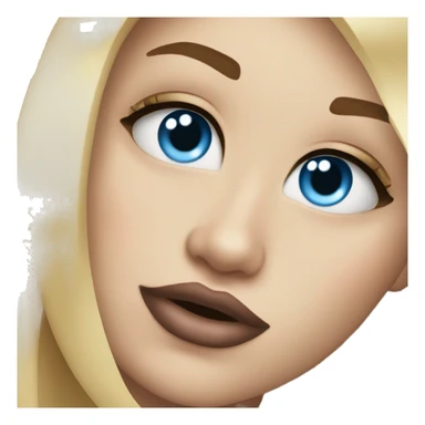 Blonde girl bleu eyes Beauty big lips sticker