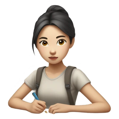 chinese architect girl sticker