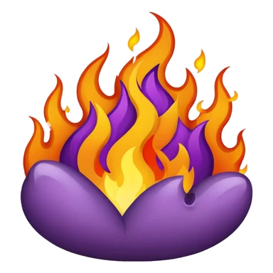 plain purple no orange color fire sticker