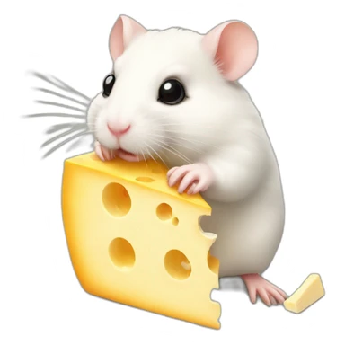 Hamster eating cheese sticker